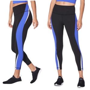 Lululemon Kick Serve Sweat Tight Sz 4 Black Blue White Athletic Running Workout